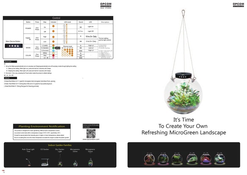 OPCOM Sky Garden Light Quick manual guide