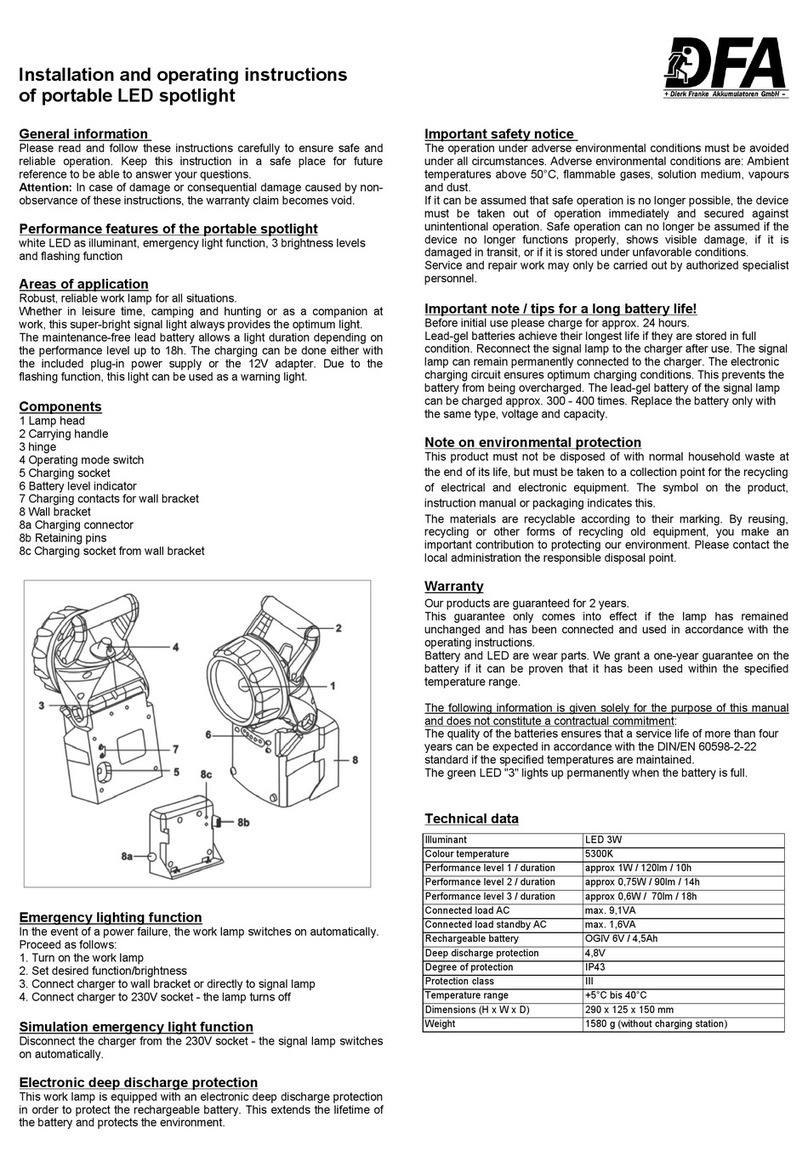 DFA SoRi Installation and operating instructions