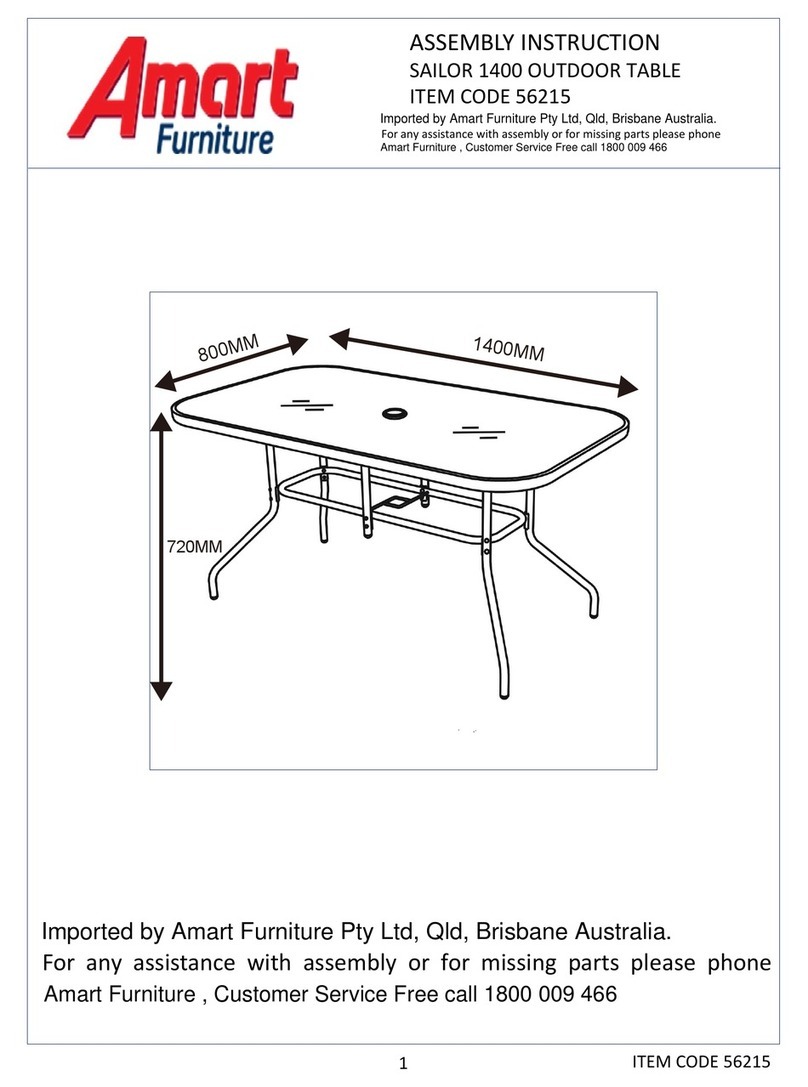 Amart Furniture SAILOR 1400 Assembly instruction