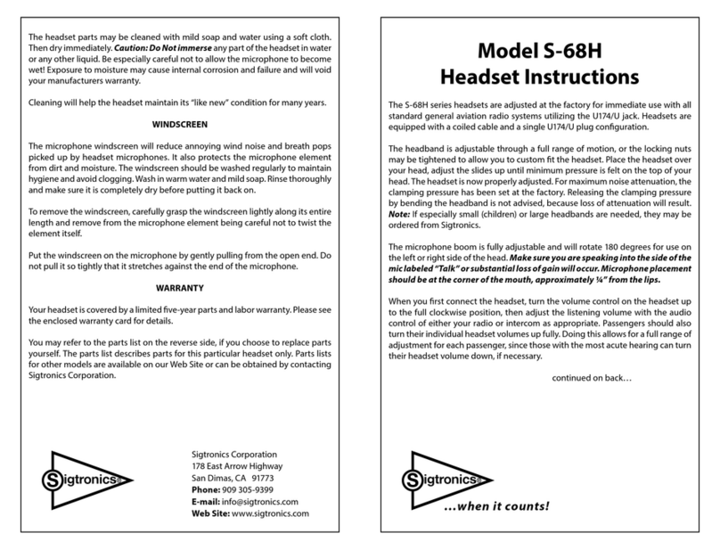 Sigtronics S-68H User manual