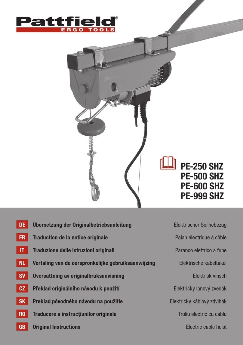 Pattfield Ergo Tools PE-250 SHZ User manual