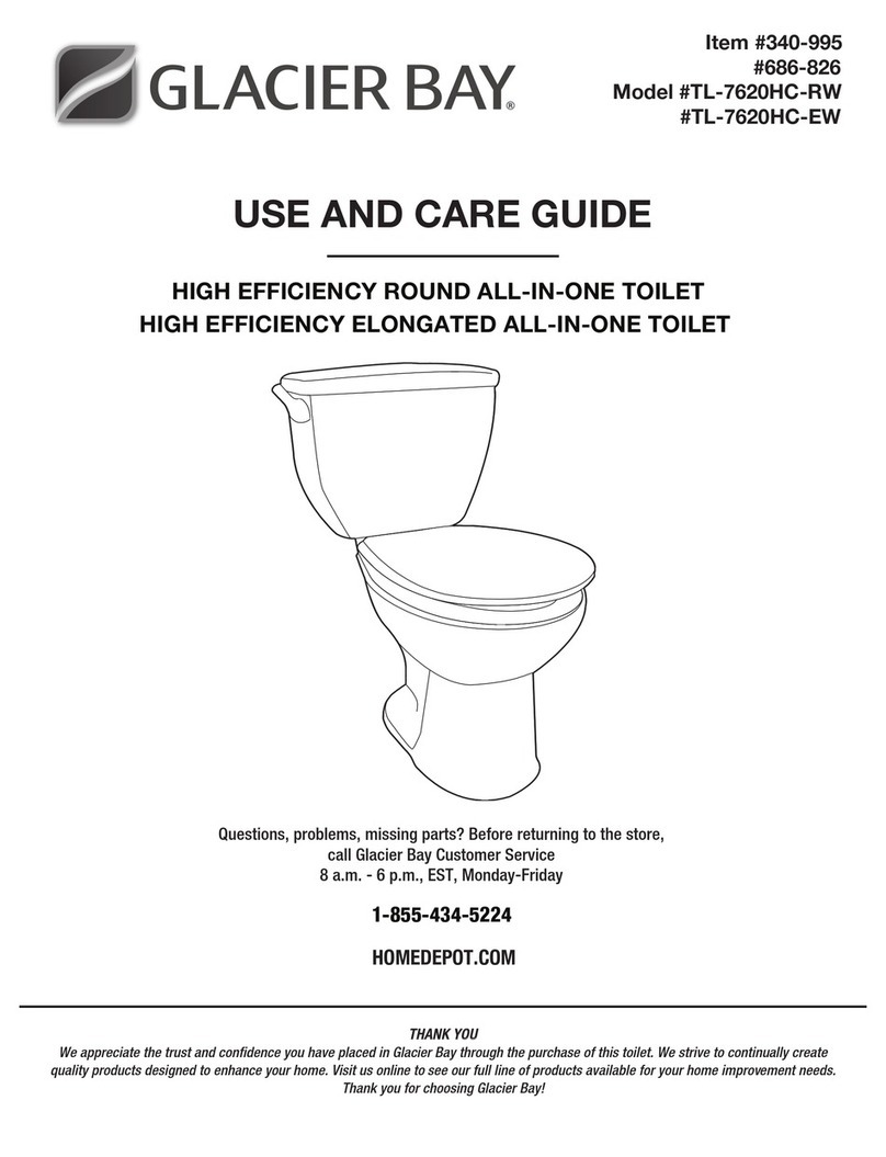 Glacier bay TL-7620HC-RW Use and care guide