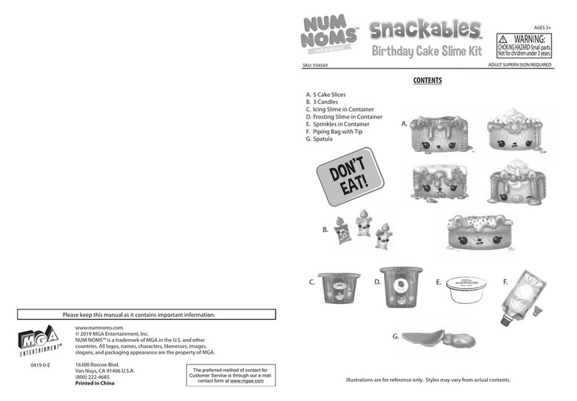 MGA NUM NOMS Snackables Birthday Cake Slime Kit quick guide