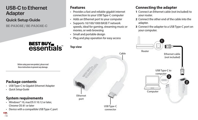 BEST BUY essentials BE-PA3C6E Quick setup guide BEST BUY essentials BE-PA3C6E Quick setup guide