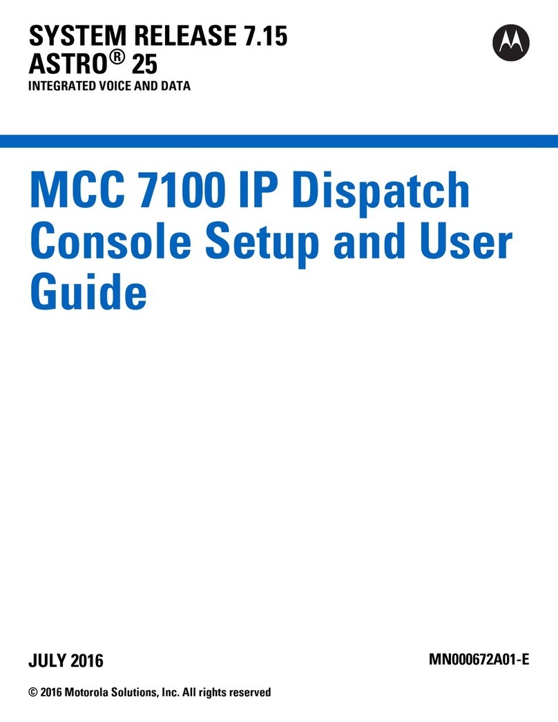 Motorola solutions MCC 7100 IP Setup and user guide