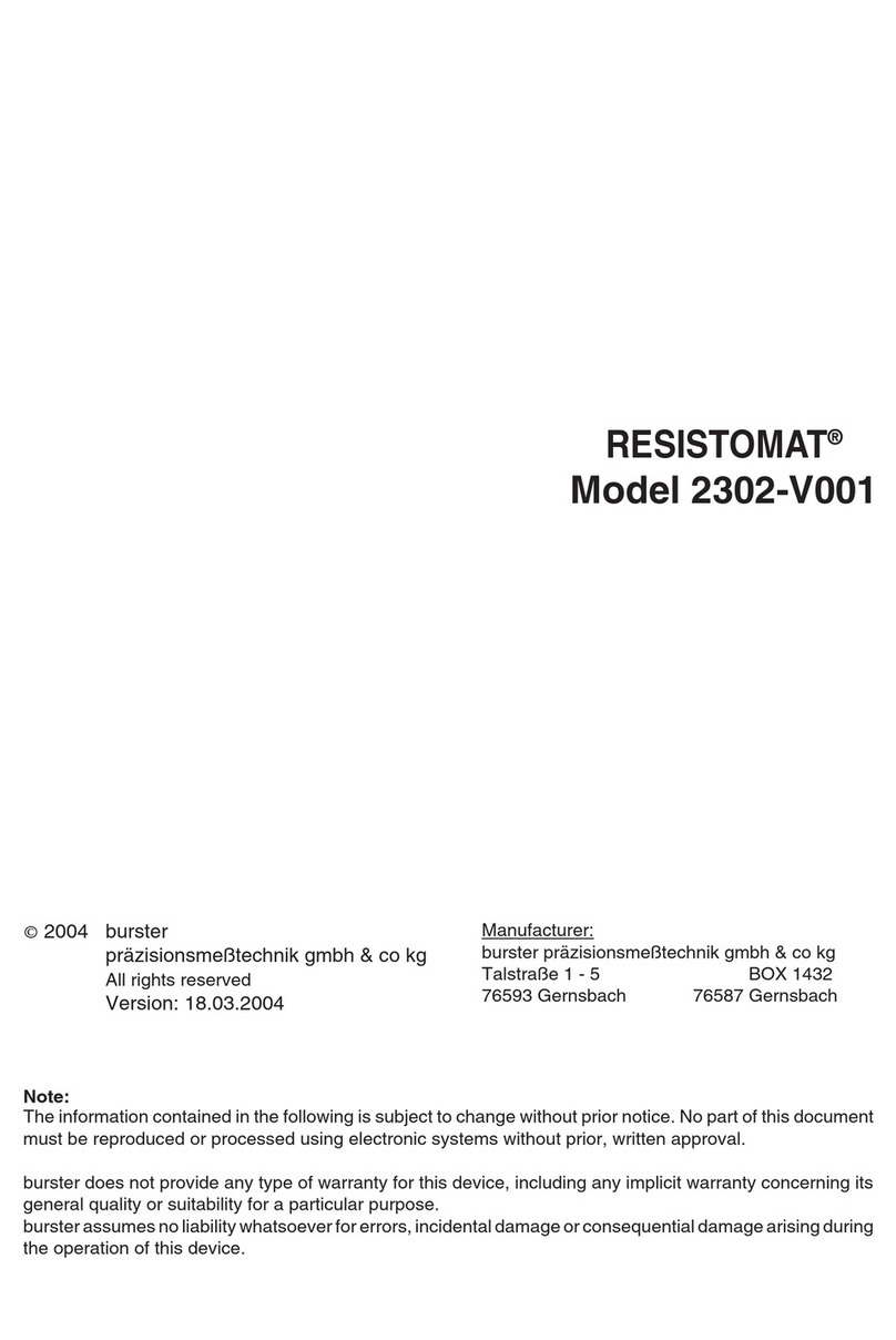 Burster RESISTOMAT 2302-V001 manual