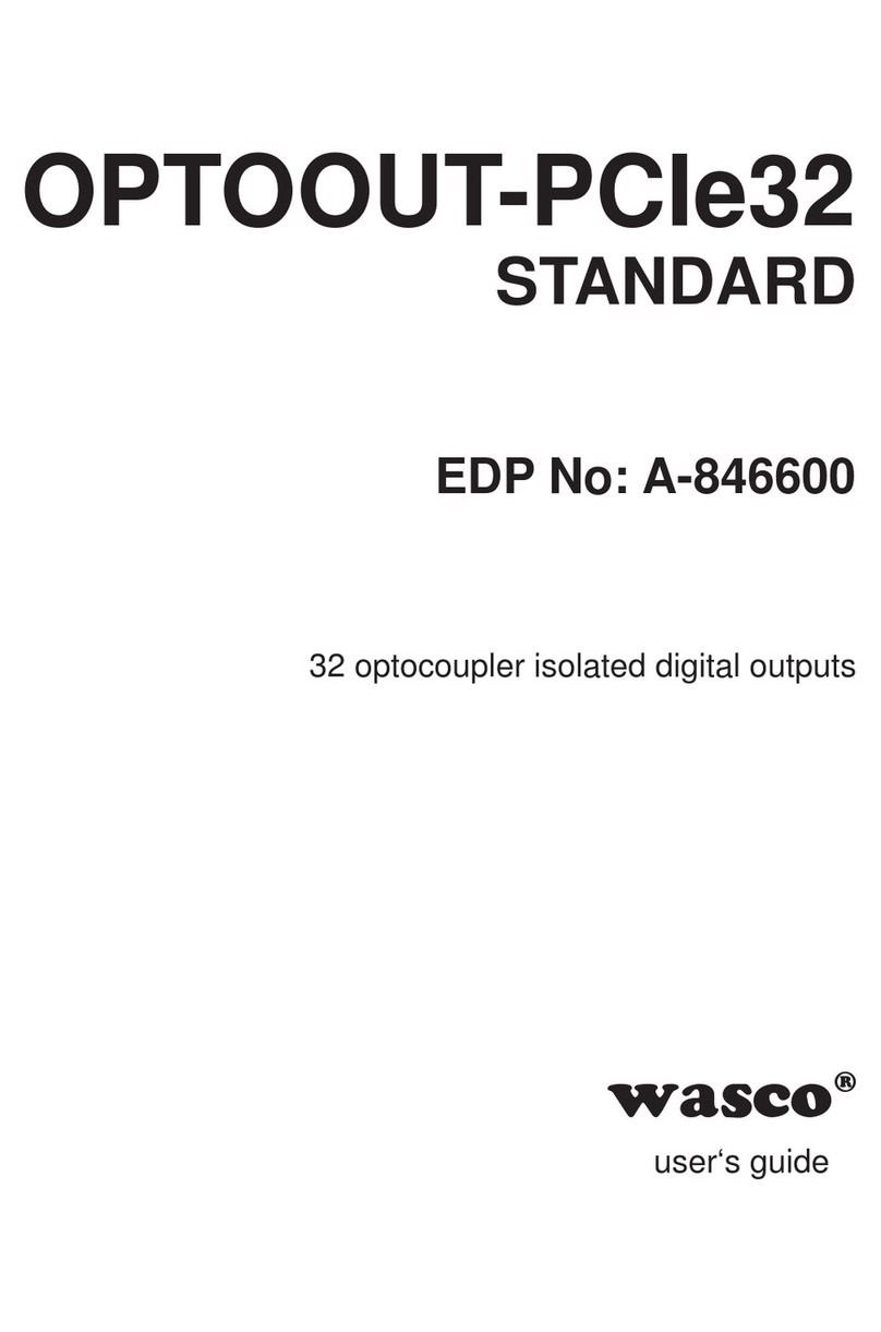 Wasco OPTOOUT-PCIe32 STANDARD User manual