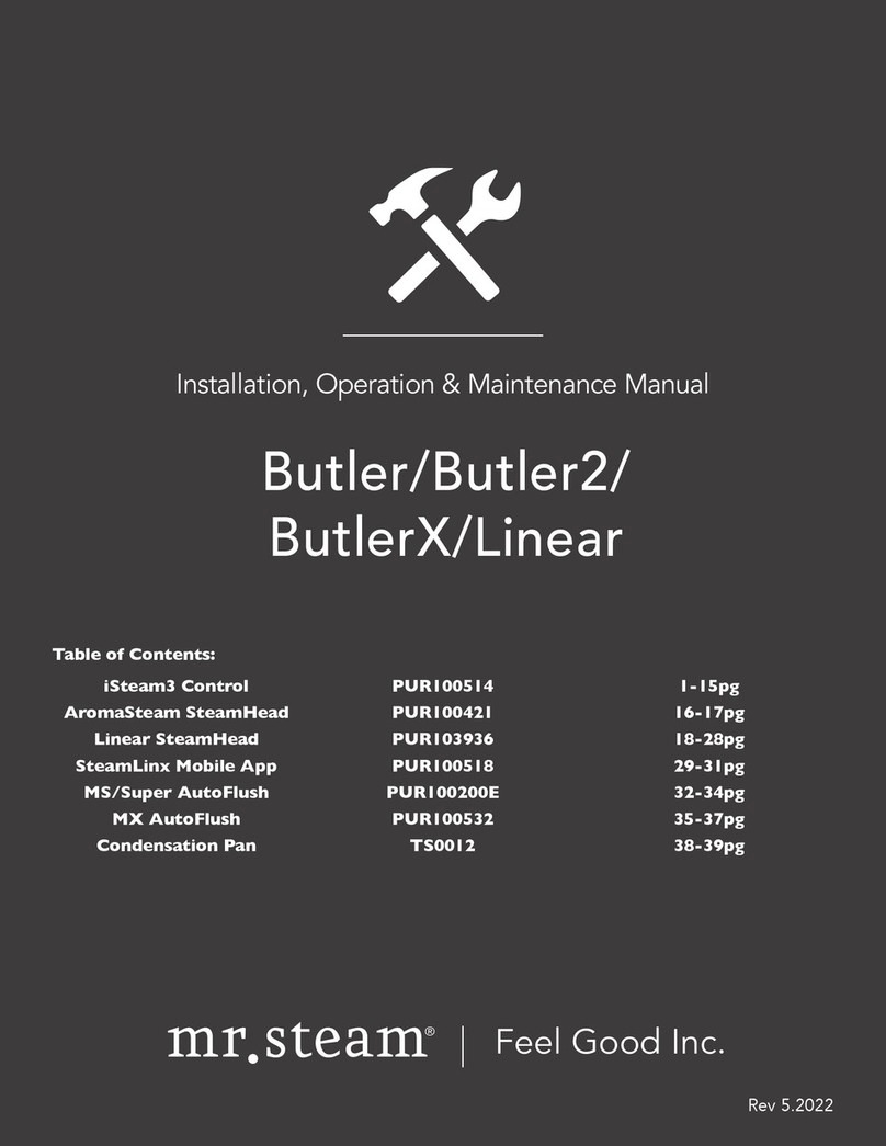 mr. steam Butler Installation, operation & maintenance manual