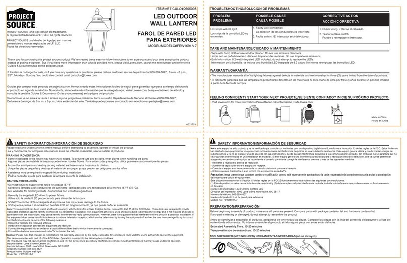 Project Source FEW1691A-7 quick start guide Project Source FEW1691A-7 quick start guide