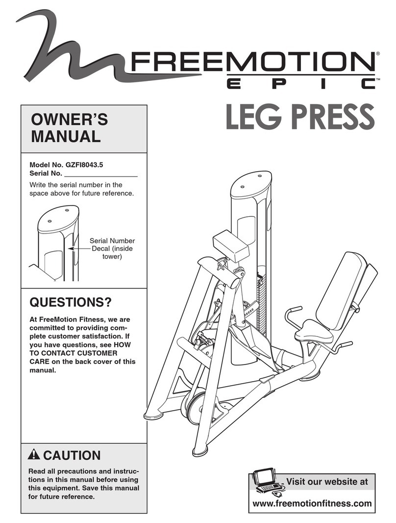 Freemotion EPIC GZFI8043.5 owner's manual