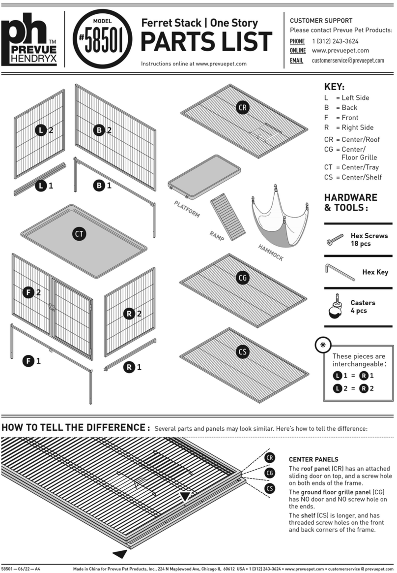 Prevue Hendryx 58501 manual
