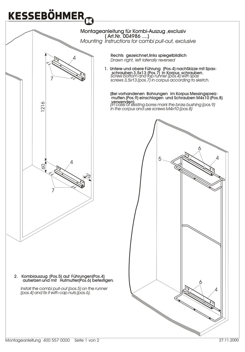 Kesseböhmer 004986 Series User manual Kesseböhmer 004986 Series User manual