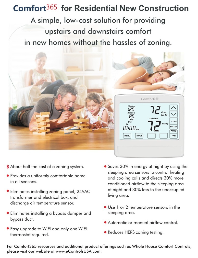 eControls Comfort365 C365T11 Installation