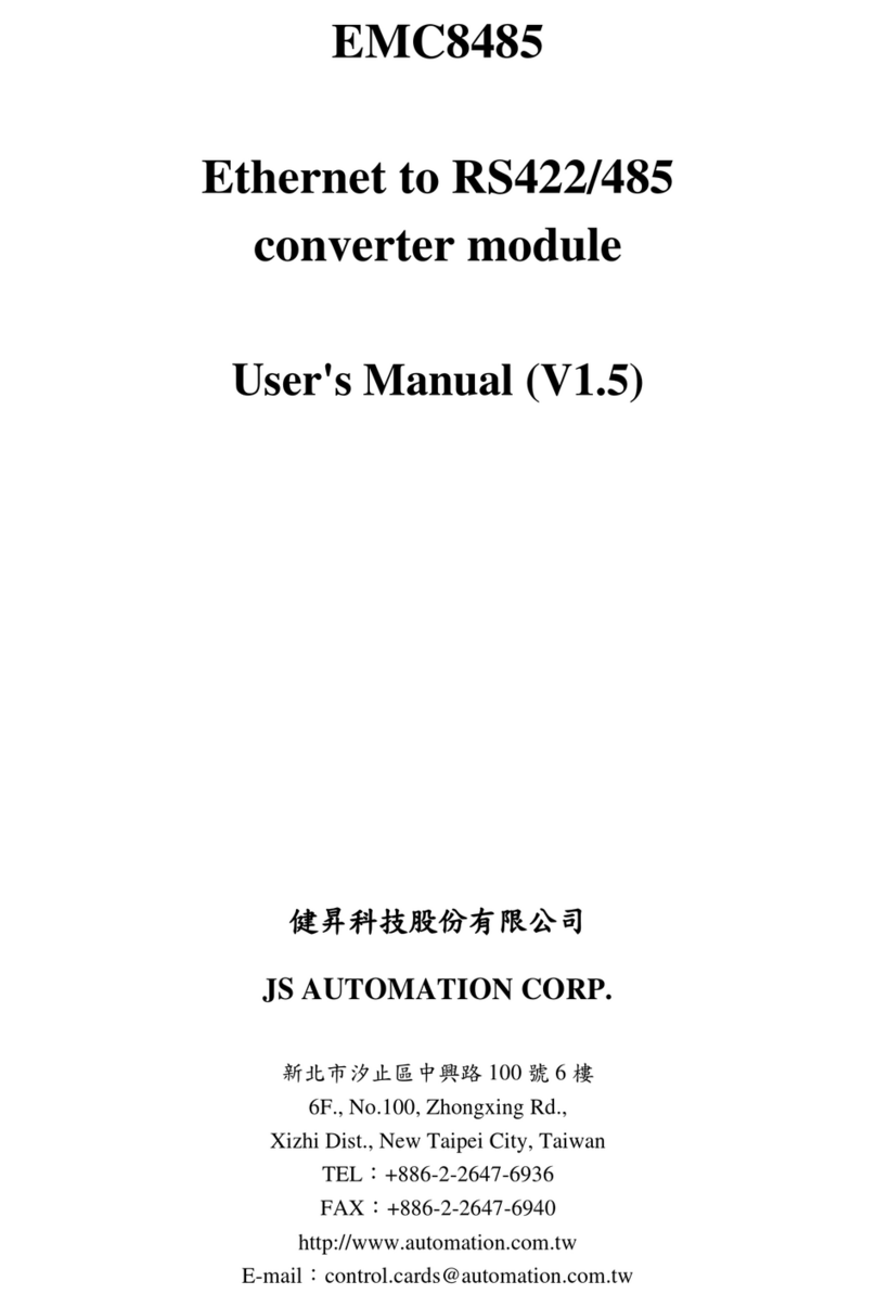 JS Automation EMC8485 User manual