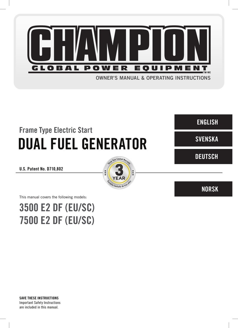 Champion Global Power Equipment 3500 E2 DF Owner's manual & operating instructions