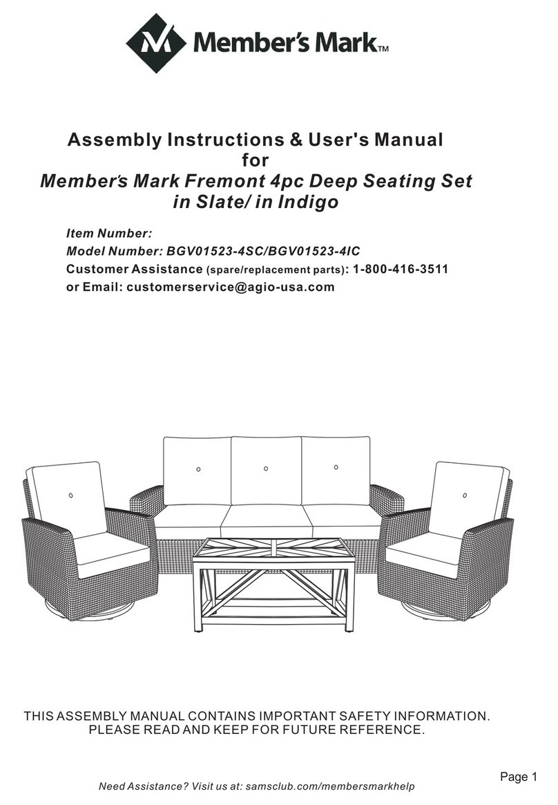 Members Mark Fremont BGV01523-4SC Assembly instructions & user manual Members Mark Fremont BGV01523-4SC Assembly instructions & user manual