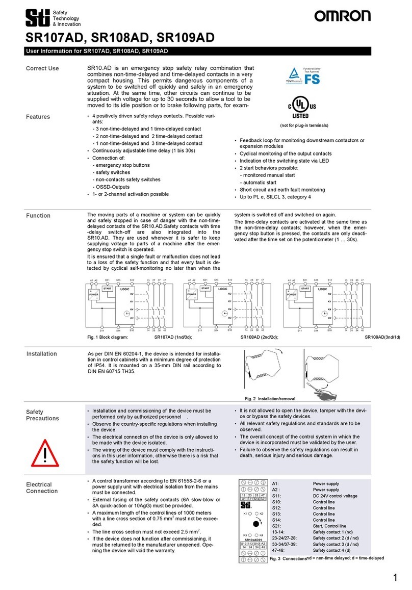 Omron SR107AD Operation manual