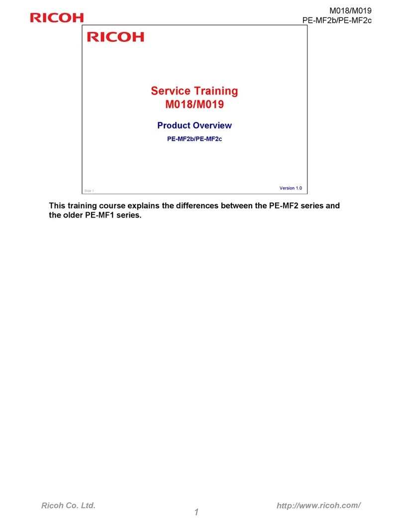 Ricoh M018 Service training