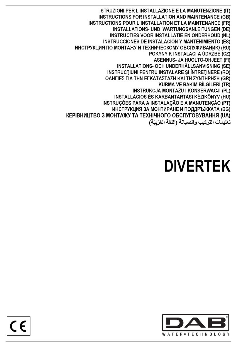 DAB DIVERTEK Instruction for installation and maintenance