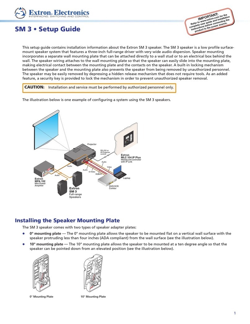 Extron electronics SM 3 Setup guide