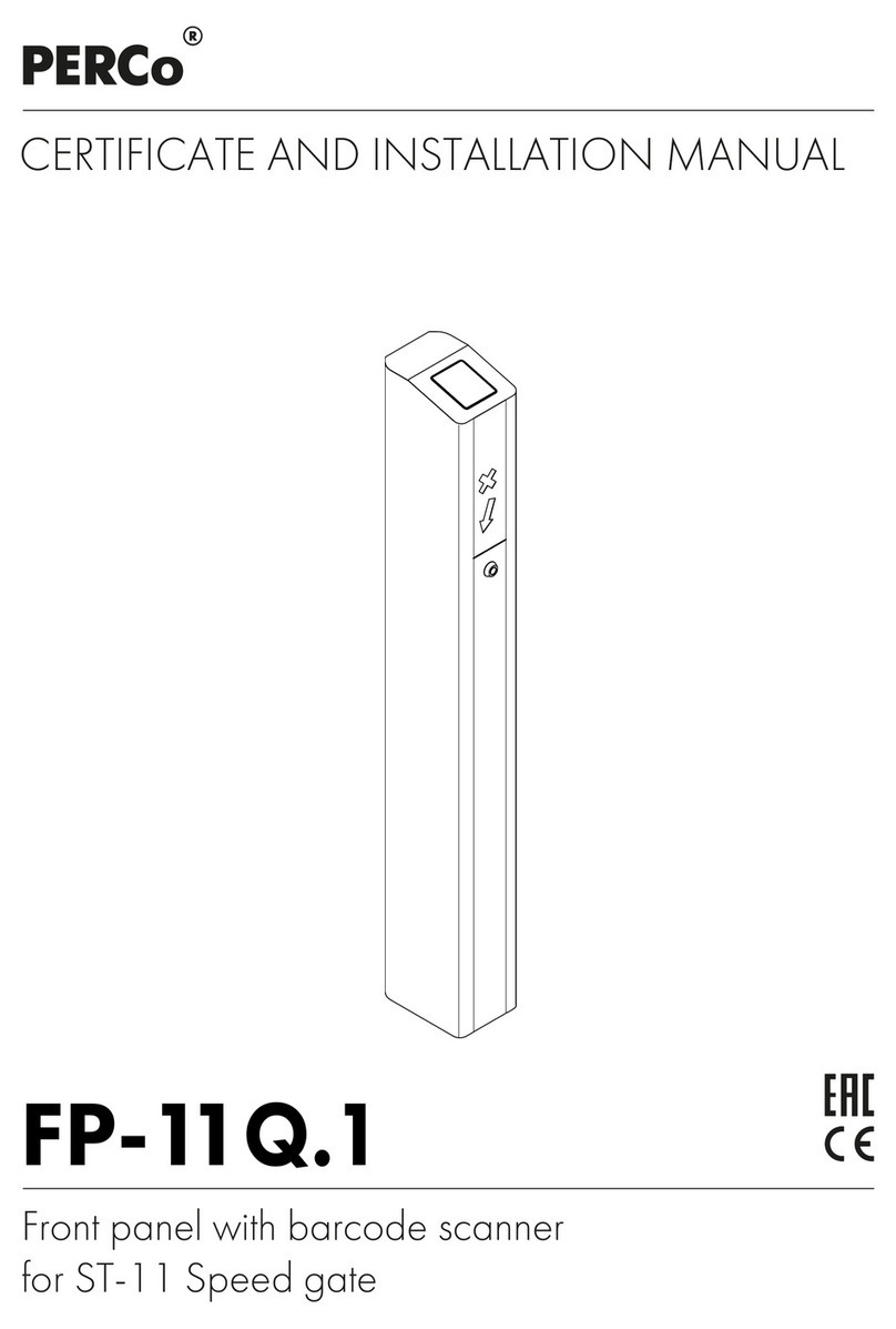 PERCo FP-11Q.1 installation manual