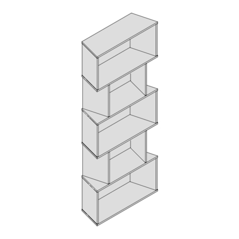 Cubicubi 5-Tier Bookcase Installation instruction