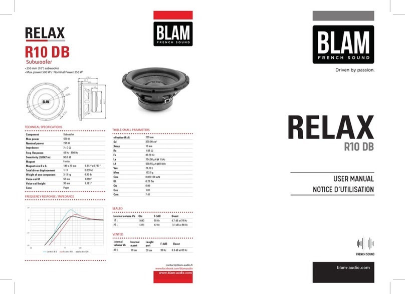 BLAM RELAX R10 DB user manual