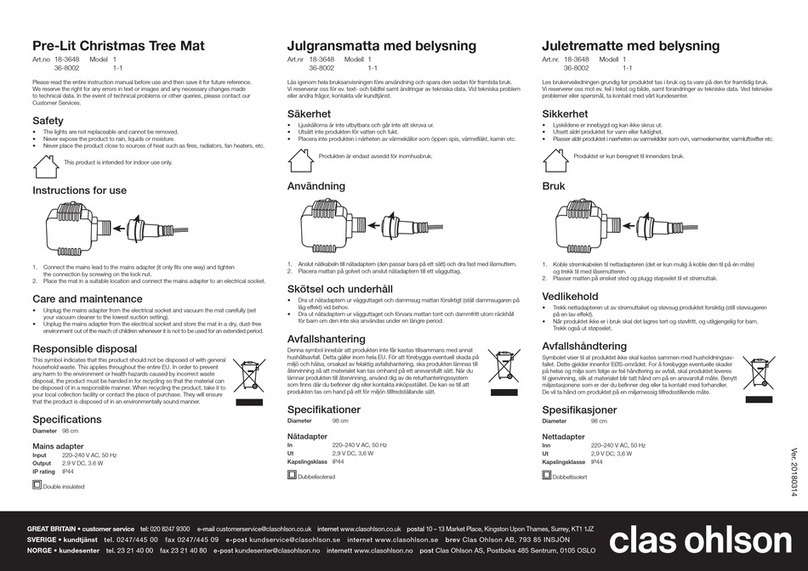 Clas Ohlson 18-3648 quick start guide