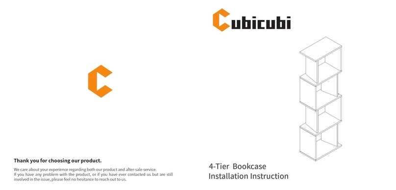 Cubicubi 4-Tier Bookcase Installation instruction Cubicubi 4-Tier Bookcase Installation instruction
