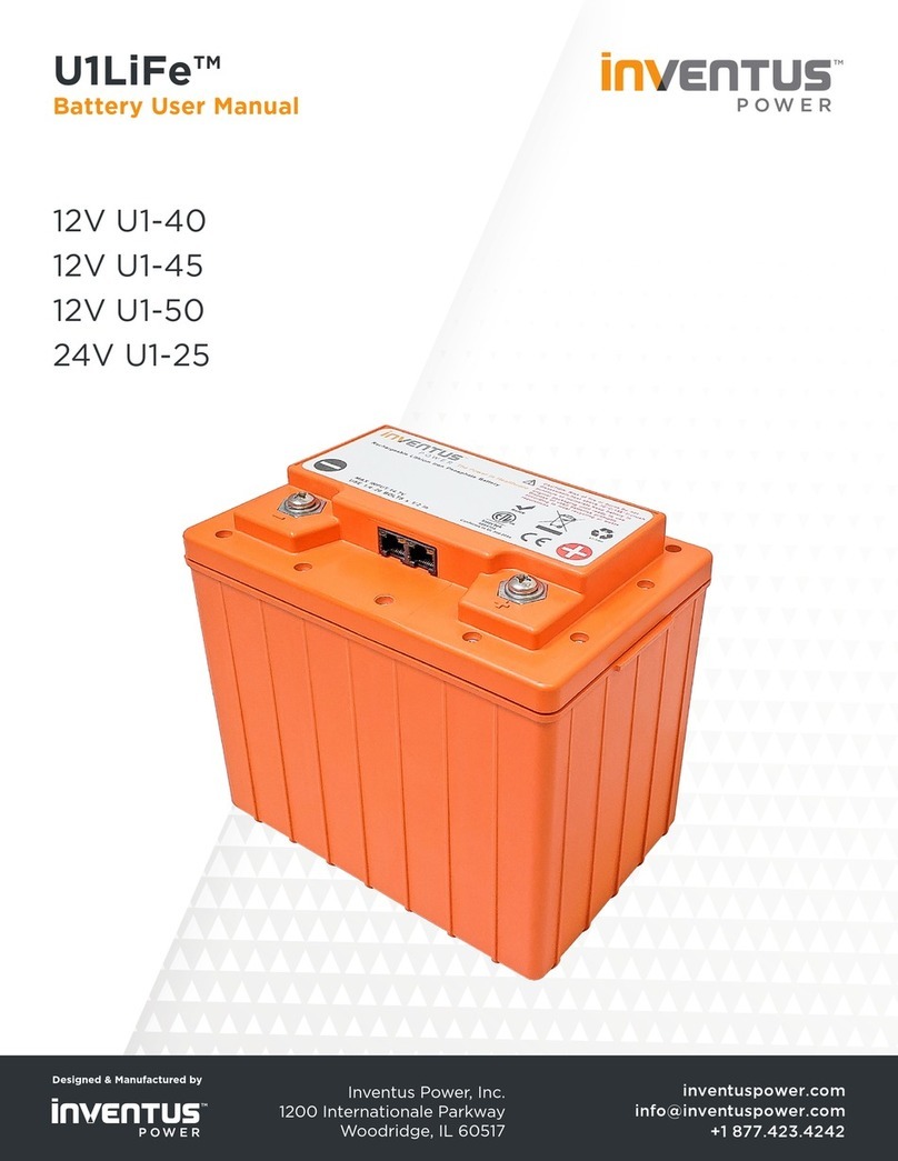 Inventus Power U1LiFe 12V U1-40 user manual