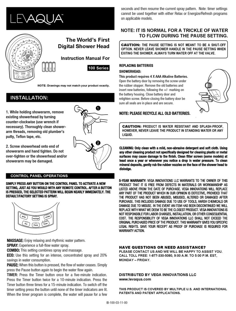 Levaqua 100 Series instruction manual Levaqua 100 Series instruction manual