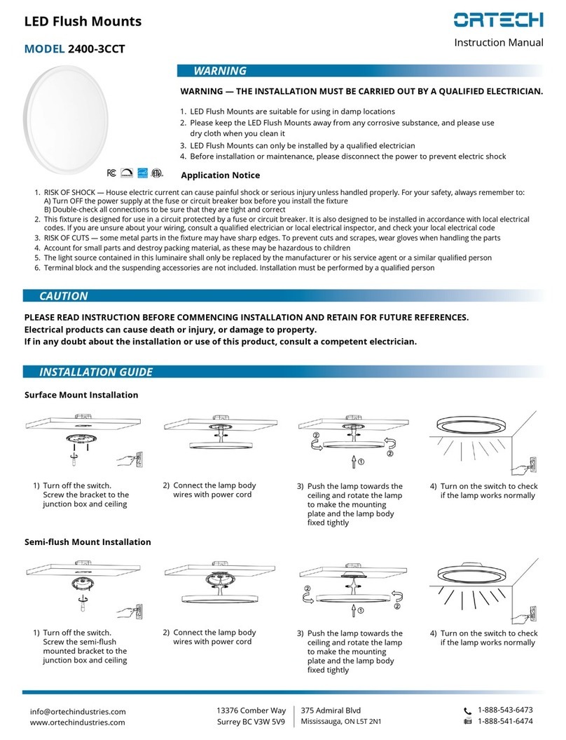 Ortech 2400-3CCT User manual Ortech 2400-3CCT User manual