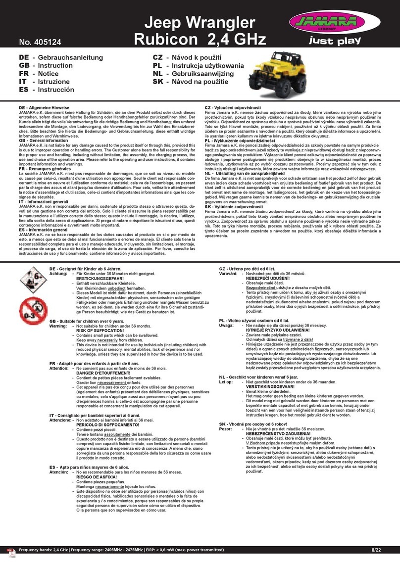 Jamara Jeep Wrangler Rubicon 2,4 GHz instructions