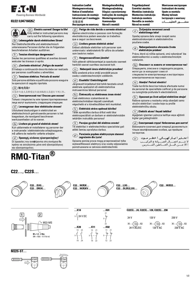 Eaton RMQ-Titan C22 Series Instruction leaflet