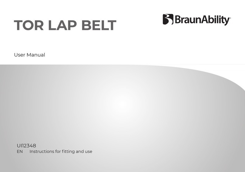 BraunAbility TOR LAP BELT User manual