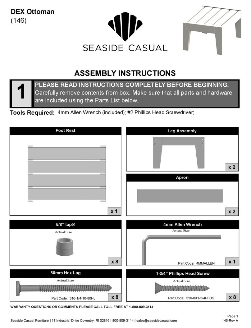 Seaside Casual DEX Ottoman 146 User manual