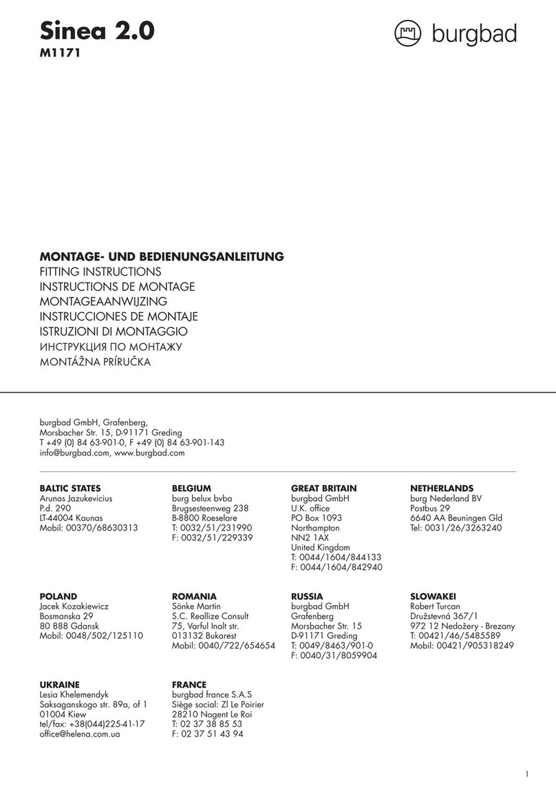 burgbad Sinea 2.0 M1171 User manual