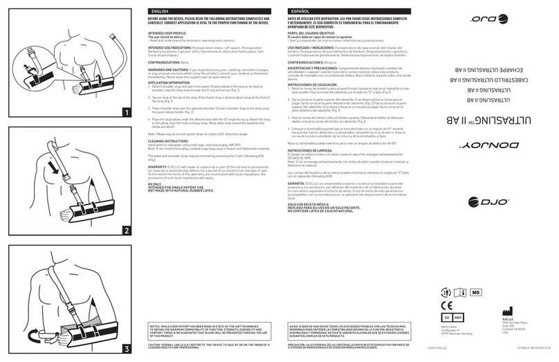 DJO ULTRASLING II AB quick start guide