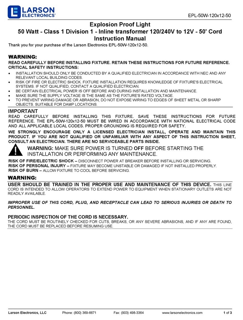 Larson Electronics EPL-50W-120x12-50 User manual