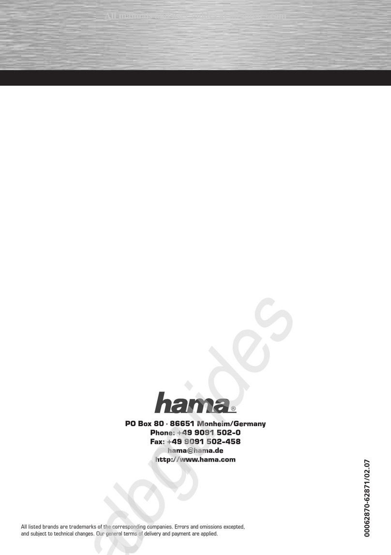 Hama 00062870 Operating	 instruction