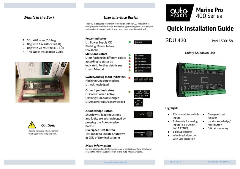 auto maskin Marine Pro 400 Series Quick installation guide