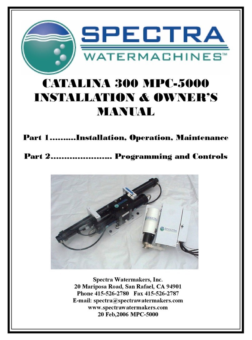Spectra Watermakers CATALINA 300 MPC-5000 Installation & owner's manual