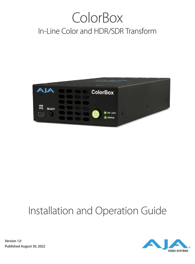 AJA ColorBox Installation and operation guide