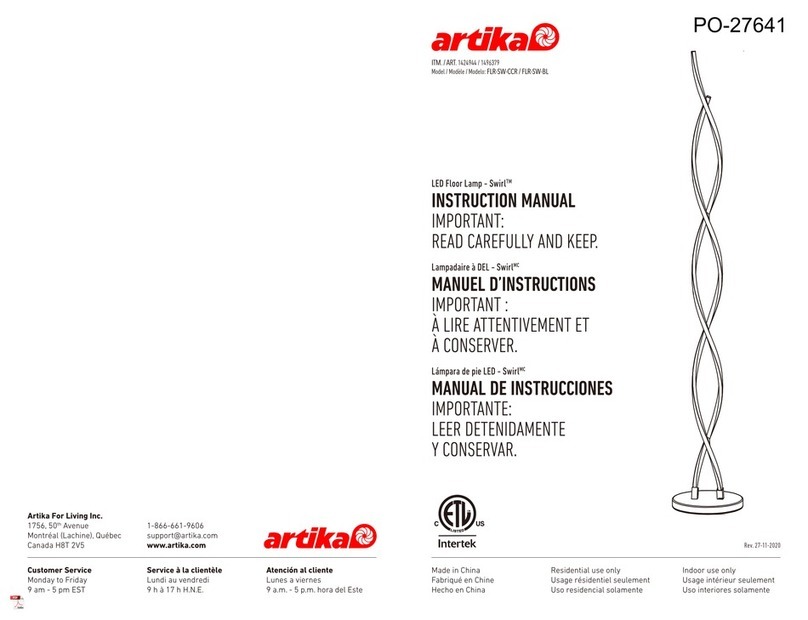 Artika PO-27641 instruction manual