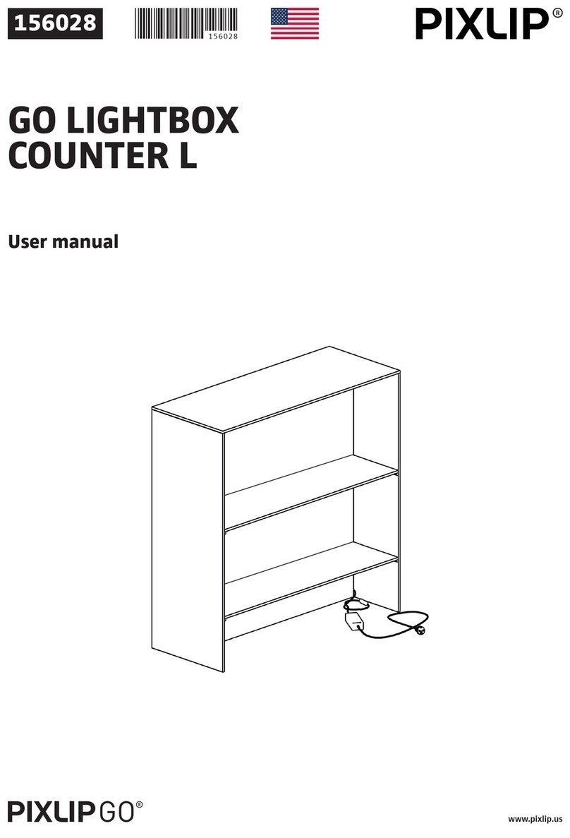 Pixlip GO LIGHTBOX COUNTER L user manual