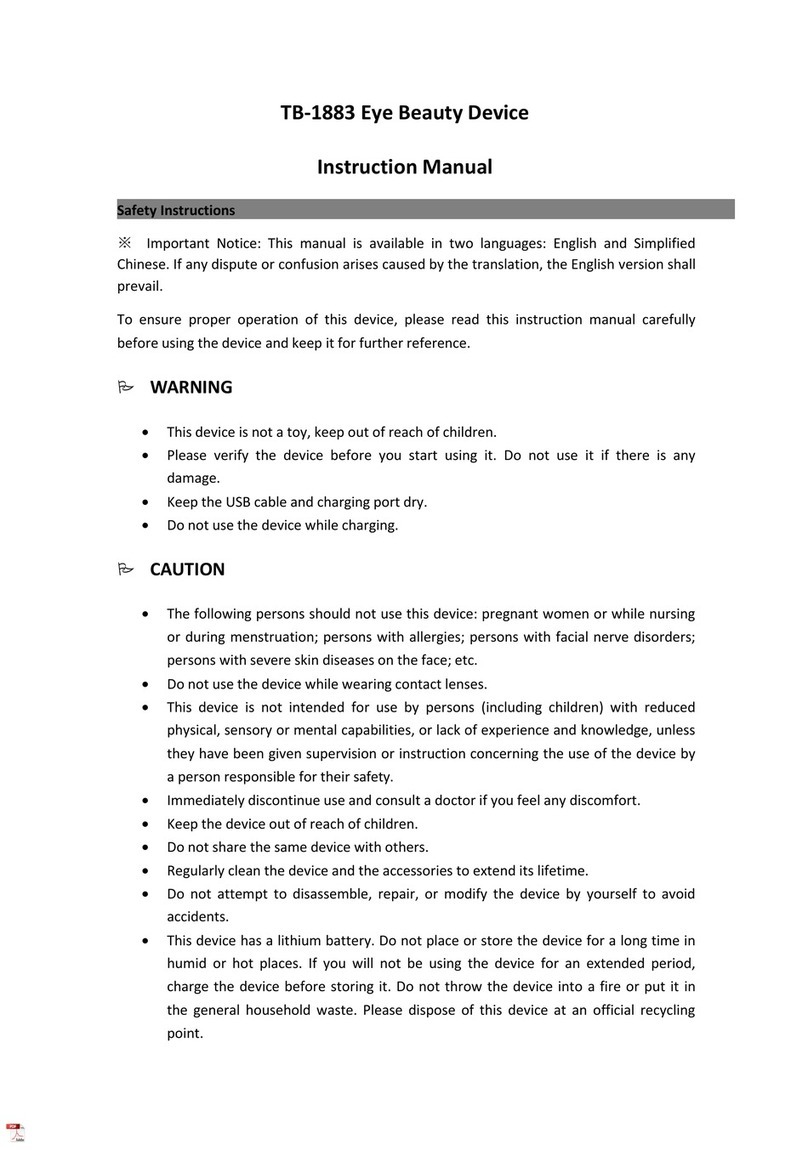 TOUCHBeauty TB-1883 instruction manual