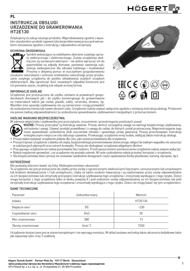 HOGERT HT2E130 User manual