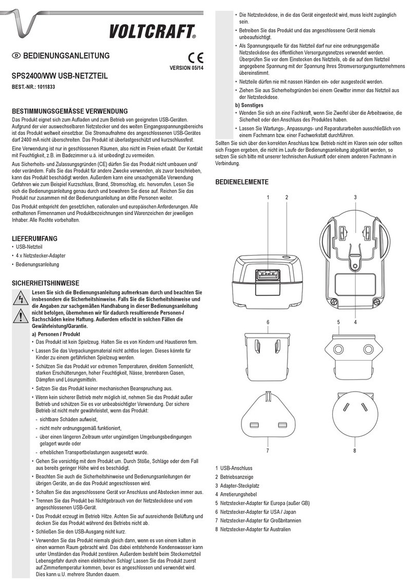 VOLTCRAFT SPS2400/WW User manual VOLTCRAFT SPS2400/WW User manual