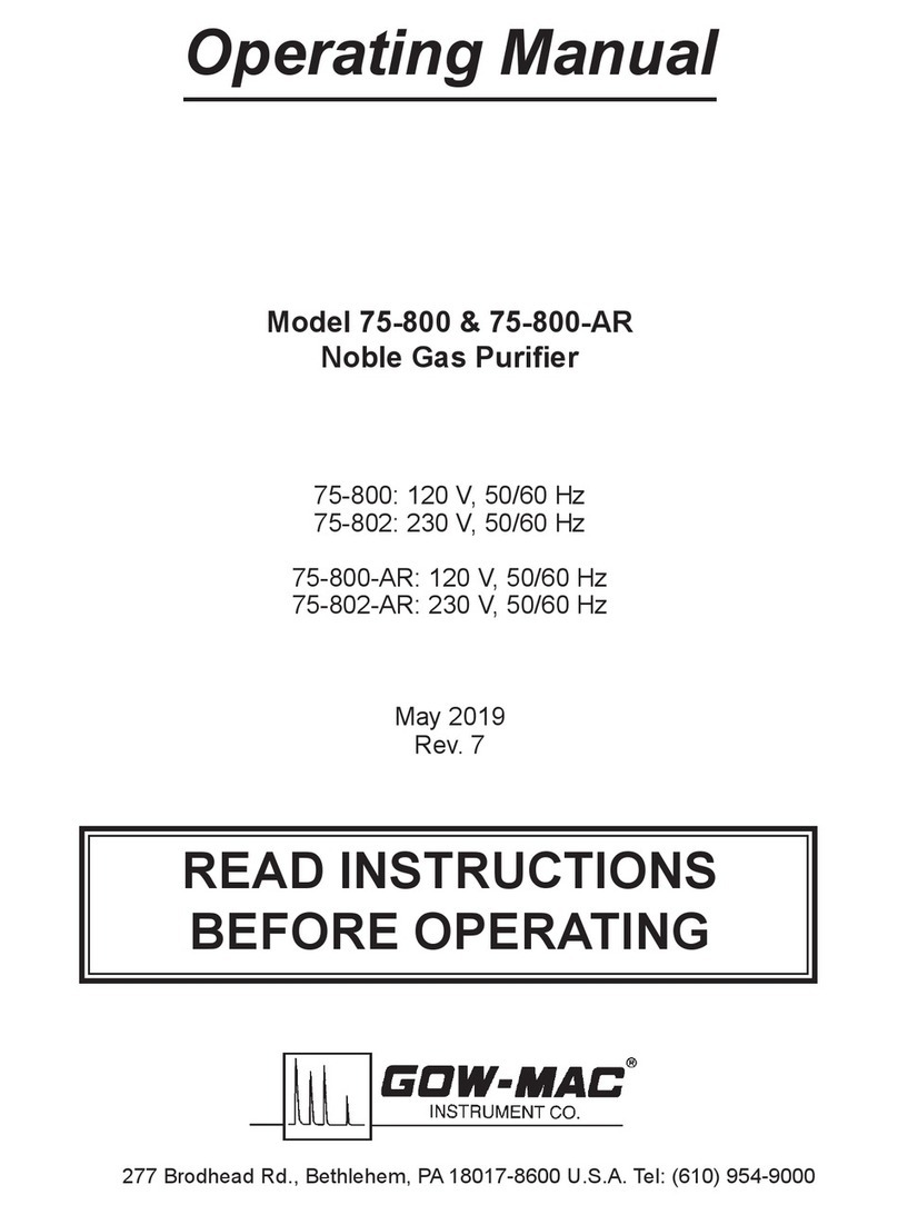 Gow-Mac 75-800 operating manual