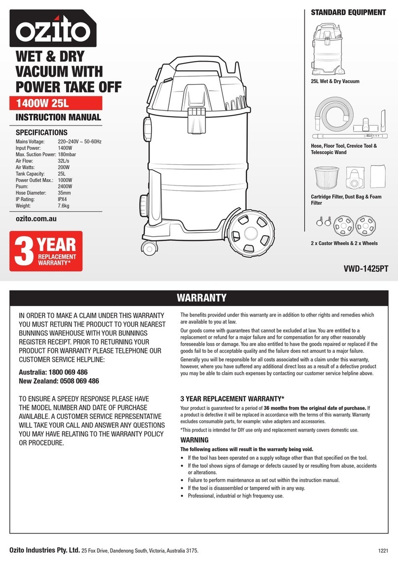 Ozito VWD-1425PT User manual